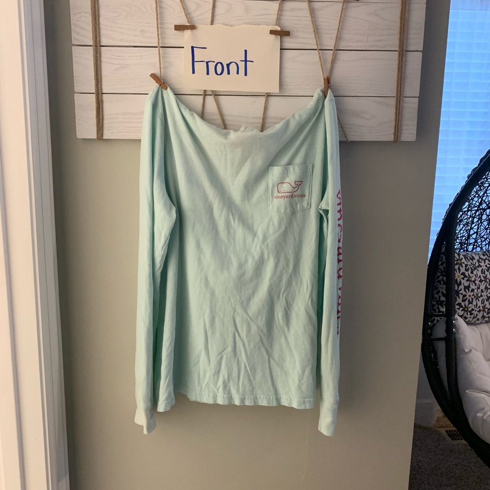 Vineyard Vines teal, light, pullover sweatshirt